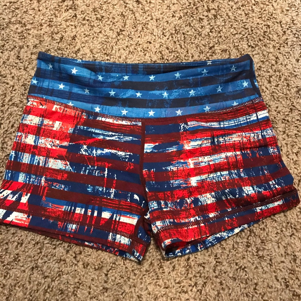 IAB workout booty shorts patriot